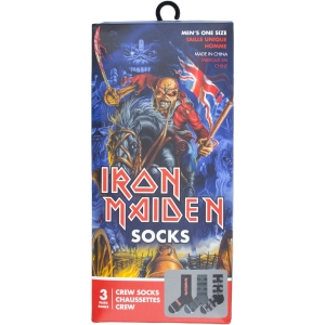 Iron Maiden - Logos Gift Box Uni 3-Pack Socks in the group MERCHANDISE / Strumpor / / at Bengans Skivbutik AB (5667745)