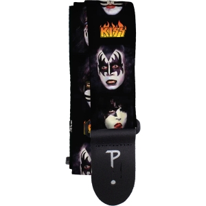 Kiss   - Faces Guitar Strap in the group MERCHANDISE / Merch / Kommande / Hårdrock at Bengans Skivbutik AB (5667751)