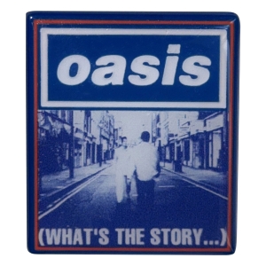 Oasis - What's The Story Blue Tone Pin Badge in the group MERCHANDISE / Pin-Button Badge / / at Bengans Skivbutik AB (5668616)