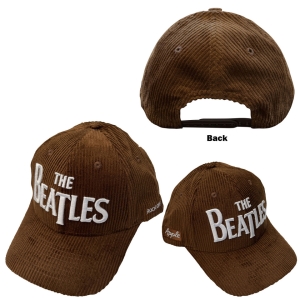 The Beatles - Drop T Logo & Apple Corduroy Brown Baseball Cap in the group MERCHANDISE / Cap /  /  at Bengans Skivbutik AB (5671079)