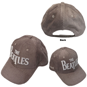 The Beatles - Drop T Logo & Apple Corduroy Grey Baseball Cap in the group MERCHANDISE / Cap /  /  at Bengans Skivbutik AB (5671080)
