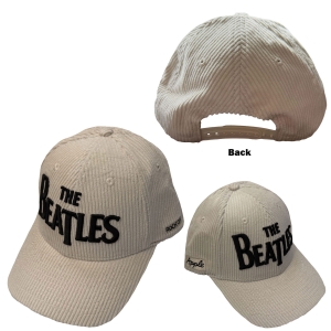 The Beatles - Drop T Logo & Apple Corduroy Natrl Baseball Cap in the group MERCHANDISE / Cap /  /  at Bengans Skivbutik AB (5671082)