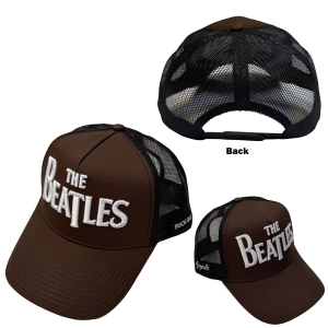 The Beatles - Drop T Logo & Apple Brown/Bl Mesh-Back Cap in the group MERCHANDISE / Cap /  /  at Bengans Skivbutik AB (5671083)