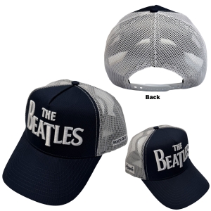 The Beatles - Drop T Logo & Apple Navy/Wht Mesh-Back Cap in the group MERCHANDISE / Cap /  /  at Bengans Skivbutik AB (5671086)