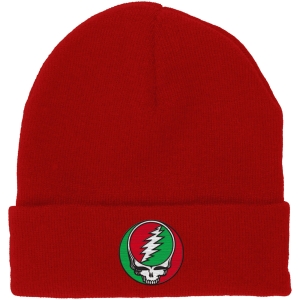 Grateful Dead - Steal Your Face Red/Green Red Beanie Hat in the group MERCHANDISE / Merch / Kommande / Pop-Rock at Bengans Skivbutik AB (5671102)