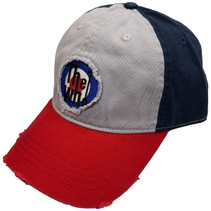 The Who - Target Logo Tricolor Grey/Navy/Red Baseball Cap in the group MERCHANDISE / Cap /  /  at Bengans Skivbutik AB (5671128)