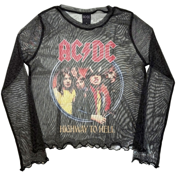 Ac/Dc - Highway To Hell Lady Bl Mesh Crop in the group MERCHANDISE / T-shirt / Nyheter / Hårdrock at Bengans Skivbutik AB (5673988r)