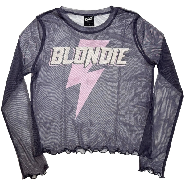Blondie - Lightning Strike Lady Purp Mesh Crop in the group MERCHANDISE / T-shirt / Nyheter / Pop-Rock at Bengans Skivbutik AB (5673992r)