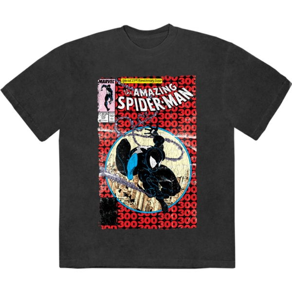 Marvel Comics - Amazing Spider-Man 25Th Anni Stone Wash Uni Bl T-Shirt in the group MERCHANDISE / T-shirt / Nyheter / Film-Musikal at Bengans Skivbutik AB (5674014r)