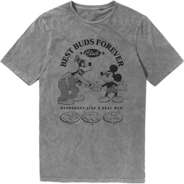 Disney - Mm Best Buds Forever Club Stone Wash Uni Grey T-Shirt in the group MERCHANDISE / T-shirt / Nyheter / Film-Musikal at Bengans Skivbutik AB (5674023r)