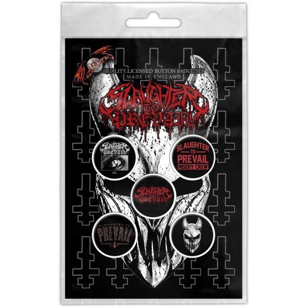 Slaughter - To Prevail Logo Button Badge Pack in the group MERCHANDISE / Pin-Button Badge /  /  at Bengans Skivbutik AB (5674315)
