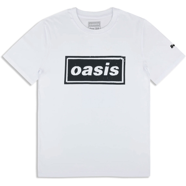 Oasis - Stencil Logo Wht T-Shirt in the group MERCHANDISE / T-shirt / Nyheter / Pop-Rock at Bengans Skivbutik AB (5674567r)