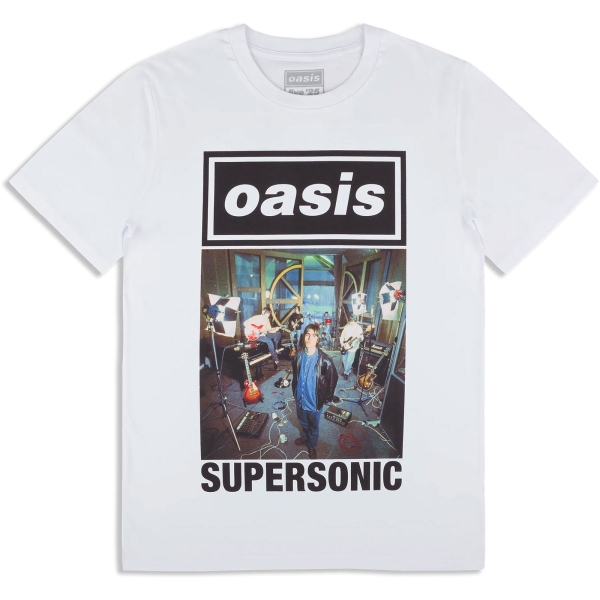 Oasis - Supersonic Single Cover Wht T-Shirt in the group MERCHANDISE / T-shirt / Nyheter / Pop-Rock at Bengans Skivbutik AB (5674573r)