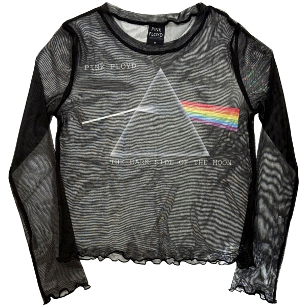 Pink Floyd - Dsotm Courier Lady Bl Mesh Crop T-Shirt in the group MERCHANDISE / T-shirt / Nyheter / Pop-Rock at Bengans Skivbutik AB (5674576r)