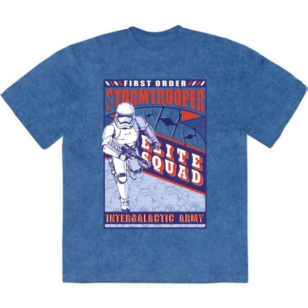 Star Wars - First Order Elite Squad Stone Wash Uni Denim T-Shirt in the group MERCHANDISE / T-shirt / Nyheter / Film-Musikal at Bengans Skivbutik AB (5674594r)