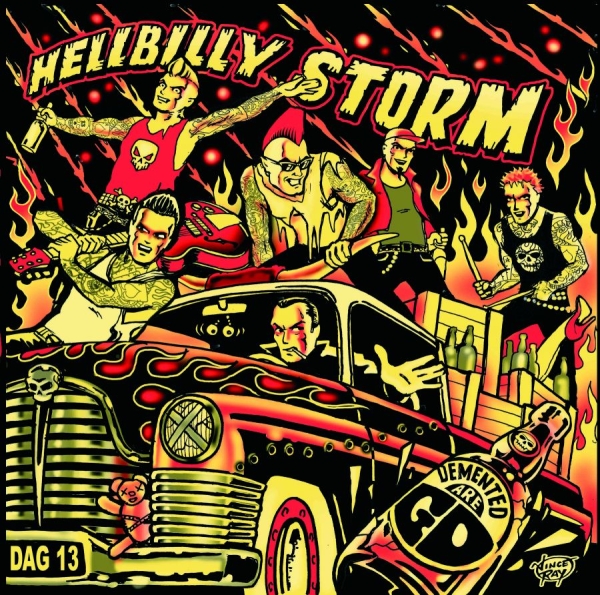 Demented Are Go - Hellbilly Storm (Bone Vinyl Lp) in the group VINYL at Bengans Skivbutik AB (5675250)