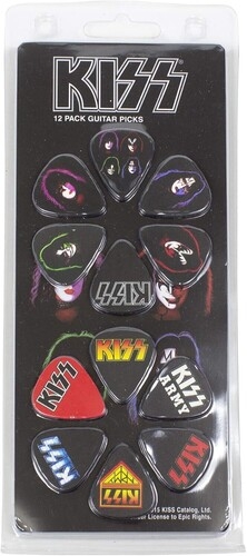 Kiss - Guitar Picks (12 Pack) in the group MERCHANDISE / Merch / Hårdrock at Bengans Skivbutik AB (5675512)