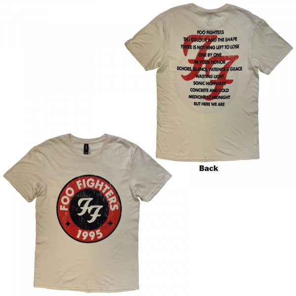 Foo Fighters - Unisex T-Shirt: 1995-2025 Albums (Natural) (Back Print) in the group MERCHANDISE / T-shirt / Kommande / Pop-Rock at Bengans Skivbutik AB (5675964r)