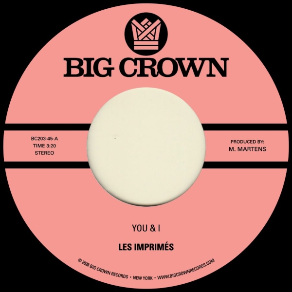 Les Imprimés - You & I B/W Miss The Days in the group VINYL / Upcoming releases / RnB-Soul at Bengans Skivbutik AB (5676011)