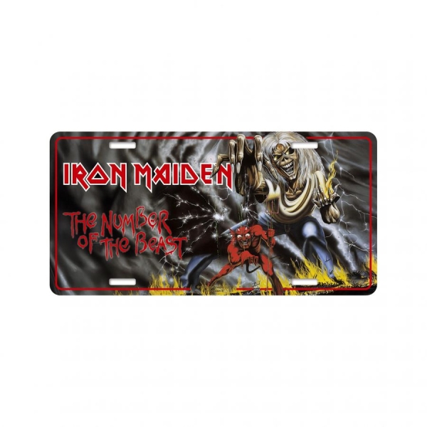 Iron Maiden - Number Plate Number Of The Beast (3 in the group MERCHANDISE / Merch / Kommande / Hårdrock at Bengans Skivbutik AB (5676498)