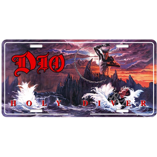 Dio - Number Plate: Holy Diver in the group MERCHANDISE / Merch / Kommande / Hårdrock at Bengans Skivbutik AB (5676509)