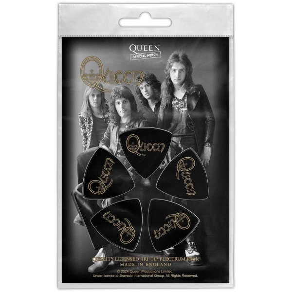 Queen - Tri-Tip Plectrum Pack: Logo in the group MERCHANDISE / Merch / Kommande / Pop-Rock at Bengans Skivbutik AB (5676555)