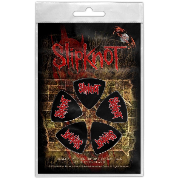 Slipknot - Tri-Tip Plectrum Pack: Logo in the group MERCHANDISE / Merch / Kommande / Hårdrock at Bengans Skivbutik AB (5676559)