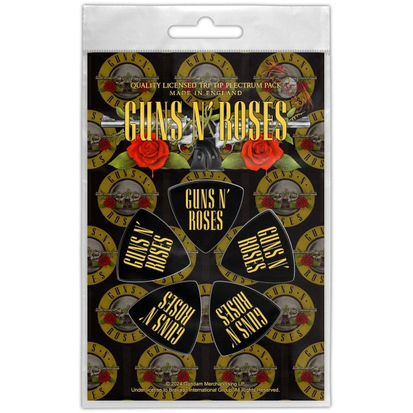Guns N' Roses - Tri-Tip Plectrum Pack: Logo in the group MERCHANDISE / Merch / Kommande / Hårdrock at Bengans Skivbutik AB (5676562)