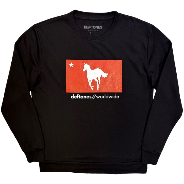 Deftones - Unisex Sweatshirt: Star & Pony (Black) in the group MERCHANDISE / Sweatshirt / / at Bengans Skivbutik AB (5676574r)