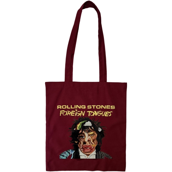 The Rolling Stones - Foreign Tongues (Red) Cotton Tote Bag in the group MERCHANDISE / Merch / Kommande / Pop-Rock at Bengans Skivbutik AB (5677240)