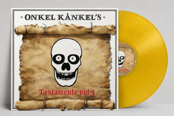 Onkel Kånkel & His Kånkelbär - Onkel Kånkels Testamente Vol. 1 (Yellow Vinyl LP) in the group VINYL / Upcoming releases / Pop-Rock,Punk at Bengans Skivbutik AB (5677350)