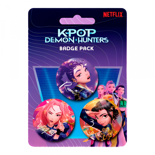 K-Pop Demon Hunters - Pack 3 Badges in the group MERCHANDISE / Pin-Button Badge /  /  at Bengans Skivbutik AB (5677812)