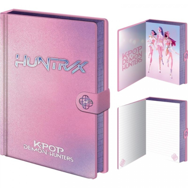 K-Pop Demon Hunters - Premium Anteckningsbok Med Dragkedja A5 in the group MERCHANDISE / Merch / Nyheter / K-Pop at Bengans Skivbutik AB (5677821)