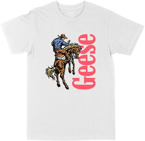 Geese - 3D Cowboy - T-Shirt (White) in the group MERCHANDISE / T-shirt / Pop-Rock at Bengans Skivbutik AB (5680225r)