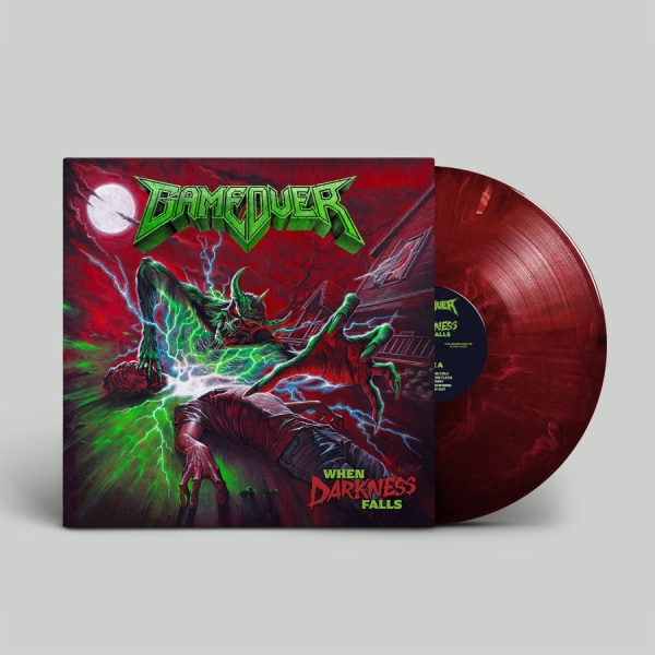 Game Over - When Darkness Falls (Red Marbled Vi in the group VINYL / Upcoming releases / Hårdrock at Bengans Skivbutik AB (5680285)