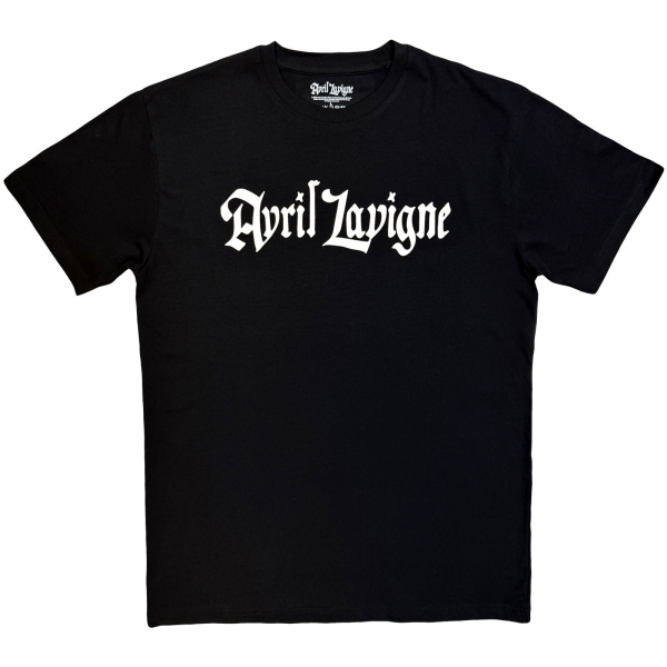 Avril Lavigne - Logo Mono Uni Bl T-Shirt in the group MERCHANDISE / T-shirt / Kommande / Pop-Rock at Bengans Skivbutik AB (5680722r)