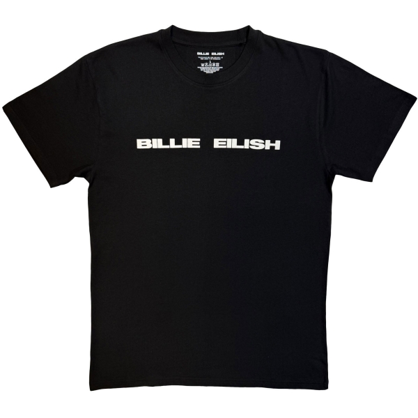 Billie Eilish - Logo Mono Uni Bl T-Shirt in the group MERCHANDISE / T-shirt / Kommande / Pop-Rock at Bengans Skivbutik AB (5680727r)