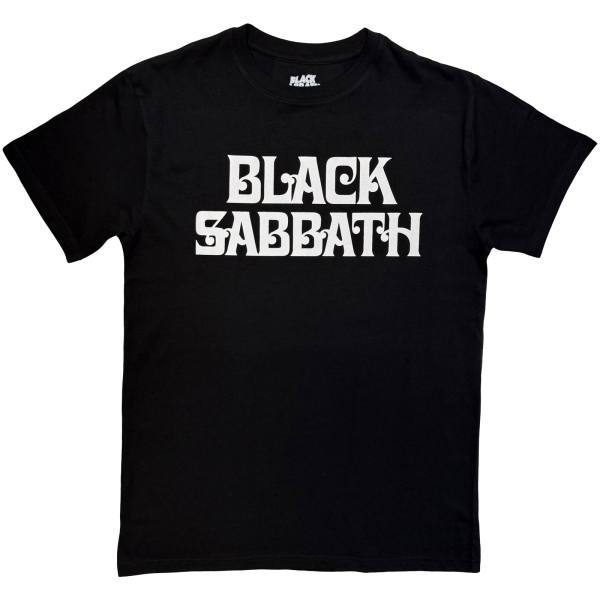 Black Sabbath - Curly Logo Mono Uni Bl T-Shirt in the group MERCHANDISE / T-shirt / Kommande / Hårdrock at Bengans Skivbutik AB (5680731r)