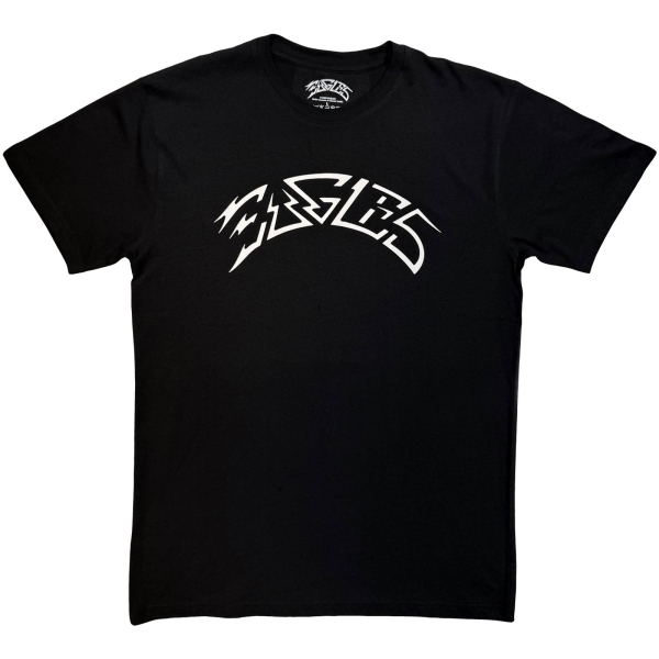 Eagles - Logo Mono Uni Bl T-Shirt in the group MERCHANDISE / T-shirt / Kommande / Pop-Rock at Bengans Skivbutik AB (5680737r)