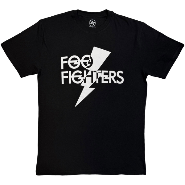 Foo Fighters - Flash Logo Mono Uni Bl T-Shirt in the group MERCHANDISE / T-shirt / Kommande / Pop-Rock at Bengans Skivbutik AB (5680744r)