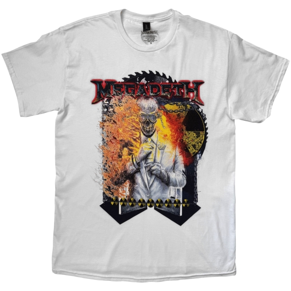 Megadeth - Vic Sawblade Uni Wht T-Shirt in the group OTHER / Kommande - alla format at Bengans Skivbutik AB (5680760r)