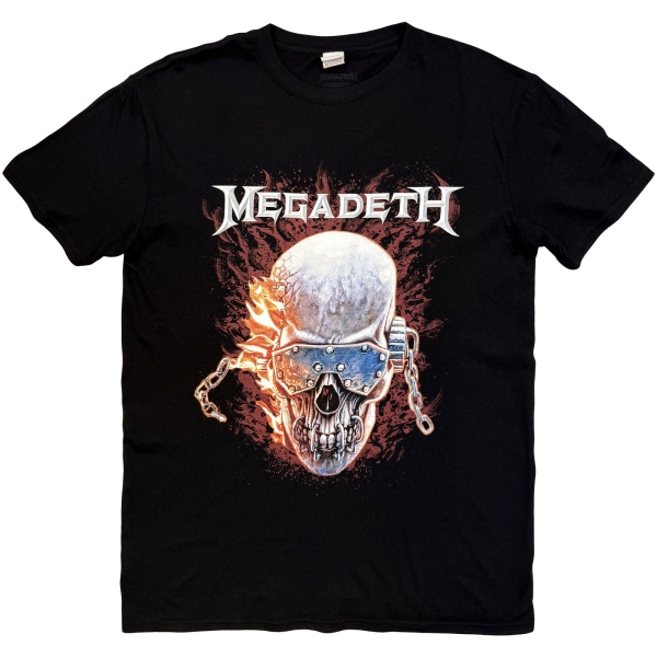 Megadeth - Vic & Flames Uni Bl T-Shirt in the group MERCHANDISE / T-shirt / Kommande / Hårdrock at Bengans Skivbutik AB (5680762r)