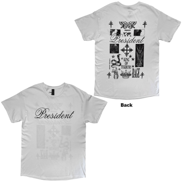 President - King Of Terrors Uni Wht T-Shirt in the group MERCHANDISE / T-shirt / Kommande / Hårdrock at Bengans Skivbutik AB (5680775r)