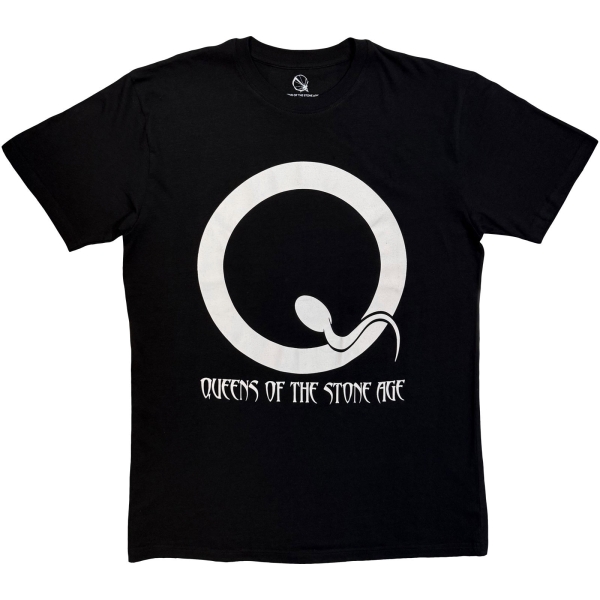 Queens Of The Stone Age - Sperm Logo Mono Uni Bl T-Shirt in the group MERCHANDISE / T-shirt / Kommande / Hårdrock at Bengans Skivbutik AB (5680780r)