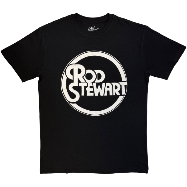 Rod Stewart - Circle Logo Mono Uni Bl T-Shirt in the group MERCHANDISE / T-shirt / Kommande / Pop-Rock at Bengans Skivbutik AB (5680781r)
