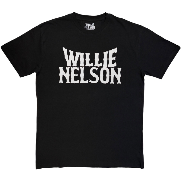 Willie Nelson - Logo Mono Uni Bl T-Shirt in the group MERCHANDISE / T-shirt / Kommande / at Bengans Skivbutik AB (5680800r)