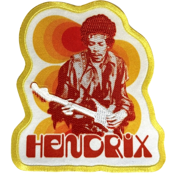 Jimi Hendrix - Jimi & Guitar Woven Patch in the group MERCHANDISE / Patch / / at Bengans Skivbutik AB (5680928)