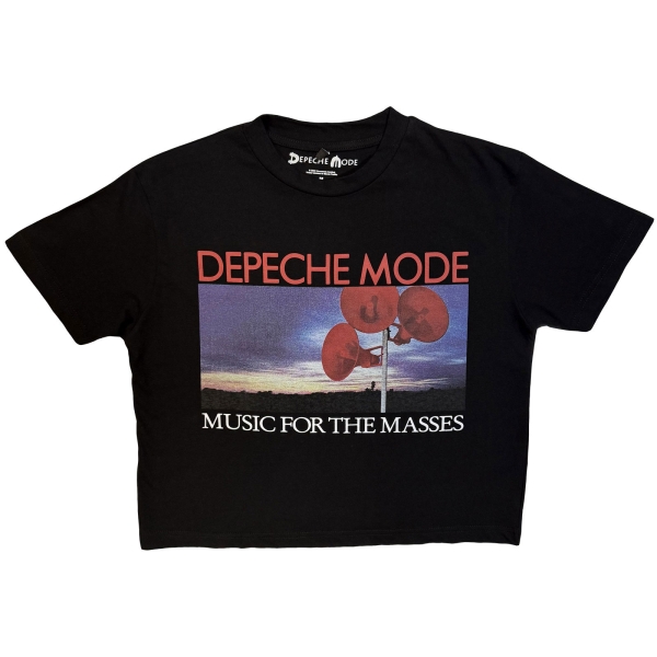 Depeche Mode - Music For The Masses Lady Bl Crop Top in the group MERCHANDISE / T-shirt / Kommande / Pop-Rock at Bengans Skivbutik AB (5681154r)
