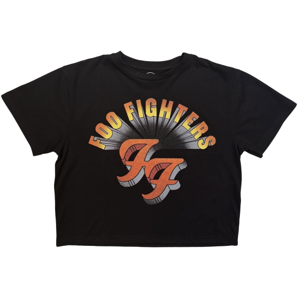 Foo Fighters - Retro Rock Emblem Lady Bl Crop Top in the group MERCHANDISE / T-shirt / Kommande / Pop-Rock at Bengans Skivbutik AB (5681159r)