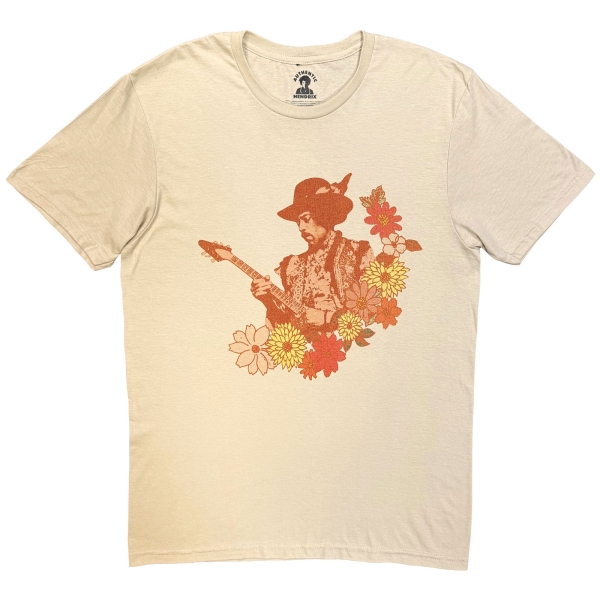 Jimi Hendrix - Spring Uni Sand T-Shirt in the group MERCHANDISE / T-shirt / Kommande / Pop-Rock at Bengans Skivbutik AB (5681166r)